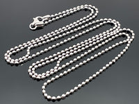 KUGELKETTE AUS 925/- SILBER RHODINIERT