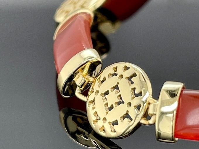 ARMBAND 925/-SILBER VERGOLDET MIT KARNEOL (GES.CA.10,5 ct.)