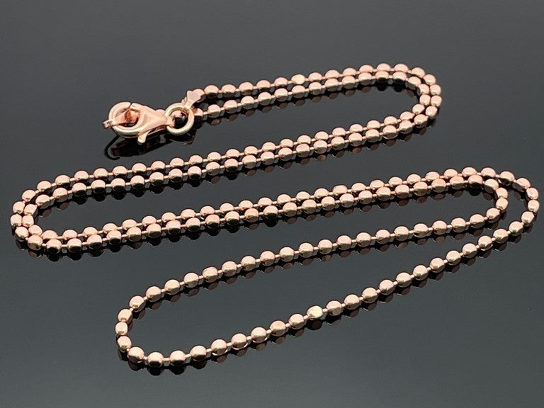 KUGELKETTE 925/- ROSÈVERGOLDET