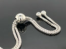 SLIDER ARMBAND AUS 925/-SILBER RHODINIERT MIT CHROMDIOPSID