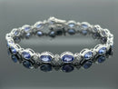 ARMBAND 950/-PLATIN MIT TANSANIT AAAA & BRILLANTEN SI (GES.CA. 0,26 ct.)