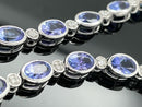 ARMBAND 950/-PLATIN MIT TANSANIT AAAA & BRILLANTEN SI (GES.CA. 0,26 ct.)