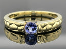RING AUS 925/- SILBER VERGOLDET MIT TANSANIT AA (CA. 0,25 ct.)