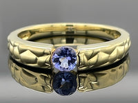 RING AUS 925/- SILBER VERGOLDET MIT TANSANIT AA (CA. 0,25 ct.)