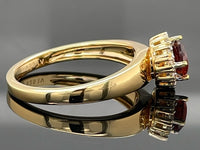 RING AUS 925/- SILBER VERGOLDET MIT MADERIA CITRIN & ZIRKON