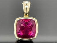 ANHÄNGER AUS 375/- GELBGOLD mit Fluorit (ca. 3,4 ct.)