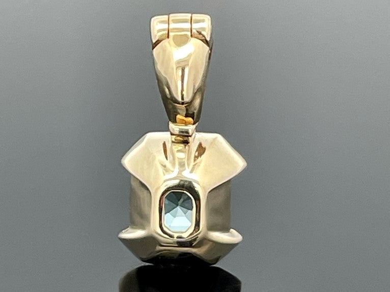 ANHÄNGER AUS 375/- GELBGOLD mit Zirkon (ca. 1,5 ct.)