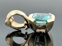 ANHÄNGER AUS 375/- GELBGOLD mit Zirkon (ca. 1,5 ct.)