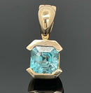 ANHÄNGER AUS 375/- GELBGOLD mit Zirkon (ca. 1,5 ct.)