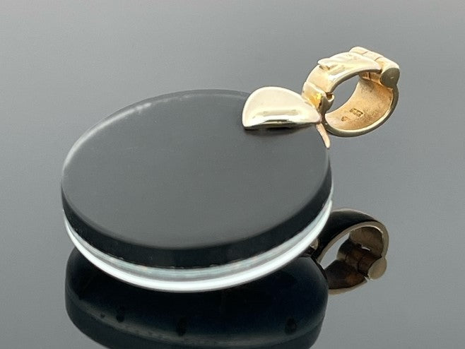 ANHÄNGER AUS 375/- GELBGOLD mit Opaltriplette (ca. 19,55 ct.)