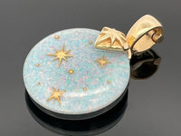 ANHÄNGER AUS 375/- GELBGOLD mit Opaltriplette (ca. 19,55 ct.)