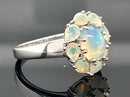 RING AUS 925/- SILBER VERGOLDET MIT ÄTHIOP. OPAL