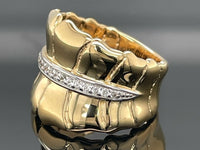 RING AUS 925/- SILBER VERGOLDET MIT ZIRKON