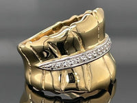 RING AUS 925/- SILBER VERGOLDET MIT ZIRKON