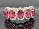 RING AUS 925/- SILBER VERGOLDET MIT SAMBIA RUBIN & ZIRKON