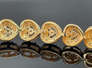 ARMBAND 925/-SILBER BICOLOR MIT DIAMANTEN (GES. CA. 0,54 ct.)