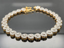 ARMBAND 925/-SILBER BICOLOR MIT DIAMANTEN (GES. CA. 0,54 ct.)