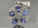 ANHÄNGER AUS 925/- SILBER RHODINIERT MIT TANSANIT & ZIRKON