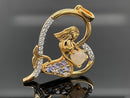 ANHÄNGER AUS 925/- SILBER VERGOLDET MIT ÄTHIOP. OPAL ,TANSANIT & ZIRKON