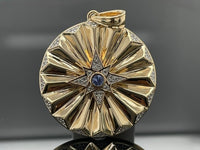 ANHÄNGER AUS 925/- SILBER VERGOLDET MIT TANSANIT & WEIßTOPAS