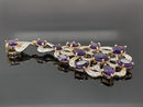 ANHÄNGER AUS 925/- SILBER BICOLOR MIT AMETHYST & ZIRKON