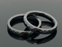RING SET GR. 17 (CA.53) AUS 375/- GELBGOLD & KERAMIK MIT TANSANIT & SWZP
