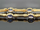 ARMBAND 925/-SILBER VERGOLDET MIT TANSANIT AAAA (GES. CA.2,64 ct.)