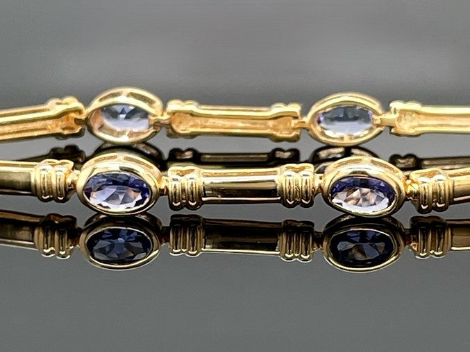 ARMBAND 925/-SILBER VERGOLDET MIT TANSANIT AAAA (GES. CA.2,64 ct.)