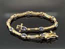 ARMBAND 925/-SILBER VERGOLDET MIT TANSANIT AAAA (GES. CA.2,64 ct.)