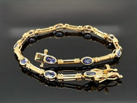 ARMBAND 925/-SILBER VERGOLDET MIT TANSANIT AAAA (GES. CA.2,64 ct.)