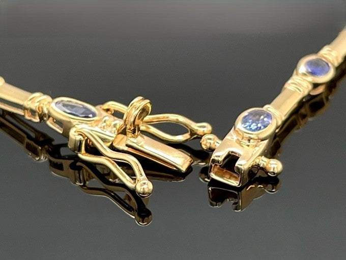 ARMBAND 925/-SILBER VERGOLDET MIT TANSANIT AAAA (GES. CA.2,64 ct.)