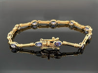 ARMBAND 925/-SILBER VERGOLDET MIT TANSANIT AAAA (GES. CA.2,64 ct.)