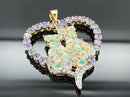 ANHÄNGER AUS 925/- SILBER VERGOLDET MIT ÄTHIOP. OPAL ,TANSANIT AAA & ZIRKON