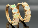 CREOLEN AUS 925/- SILBER VERGOLDET MIT ÄTHIOP. OPAL