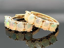 CREOLEN AUS 925/- SILBER VERGOLDET MIT ÄTHIOP. OPAL