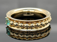 DREHRING AUS 375/- GELBGOLD MIT PARAIBATURMALIN (ca. 0,14 ct.)