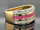RING AUS 925/- SILBER VERGOLDET MIT SAMBIA RUBIN & ZIRKON