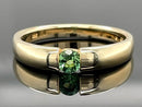 RING AUS 375/- GELBGOLD MIT GOLKONDA TURMALIN (CA.0,19 ct.)