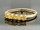 RING AUS 585/- GELBGOLD MITHONEY YELLOW BRILLANTEN (ges.ca. 0,35 ct.)