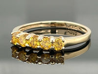 RING AUS 585/- GELBGOLD MITHONEY YELLOW BRILLANTEN (ges.ca. 0,35 ct.)