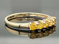 RING AUS 585/- GELBGOLD MITHONEY YELLOW BRILLANTEN (ges.ca. 0,35 ct.)