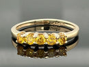RING AUS 585/- GELBGOLD MITHONEY YELLOW BRILLANTEN (ges.ca. 0,35 ct.)