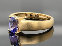 RING AUS 925/- SILBER VERGOLDET MIT TANSANIT