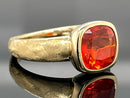 RING AUS 375/- GELBGOLD MIT FEUEROPAL (CA.1,08 ct.)