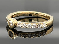 2-TLG. SET RING & ANHÄNGER AUS 925/- SILBER VERGOLDET MIT ZIRKON