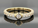 2-TLG. SET RING & ANHÄNGER AUS 925/- SILBER VERGOLDET MIT ZIRKON