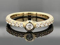 2-TLG. SET RING & ANHÄNGER AUS 925/- SILBER VERGOLDET MIT ZIRKON