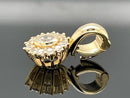2-TLG. SET RING & ANHÄNGER AUS 925/- SILBER VERGOLDET MIT ZIRKON