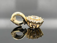 2-TLG. SET RING & ANHÄNGER AUS 925/- SILBER VERGOLDET MIT ZIRKON