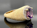 RING AUS 925/- SILBER VERGOLDET MIT AMETHYST & ZIRKON